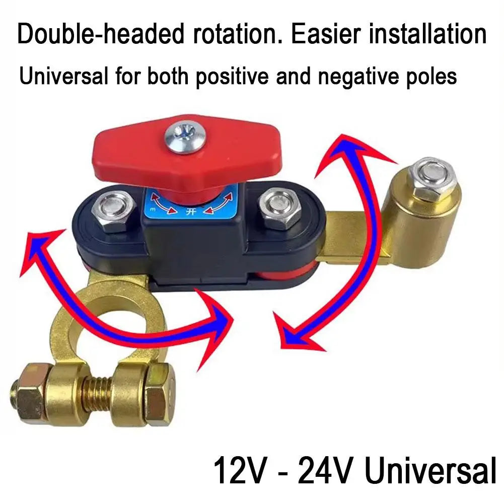 12V 24V Car Battery Disconnect Switch | Bidirectional Rotary