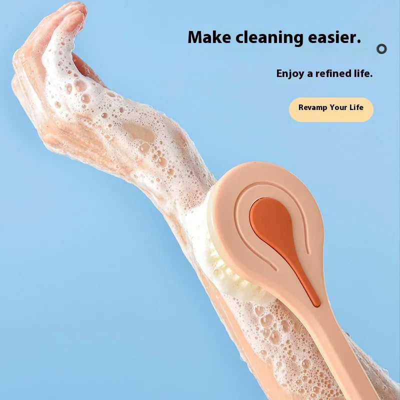 Bathroom Body Brush Kit with Long Handle: Soft-Hair Brush, Back Scrubber & Shower Massage Tool Peaceful Pleasures Health and Wellness
