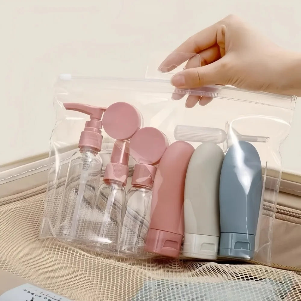 11-Piece Refillable Travel Bottles Set – TSA-Approved Mini Containers
