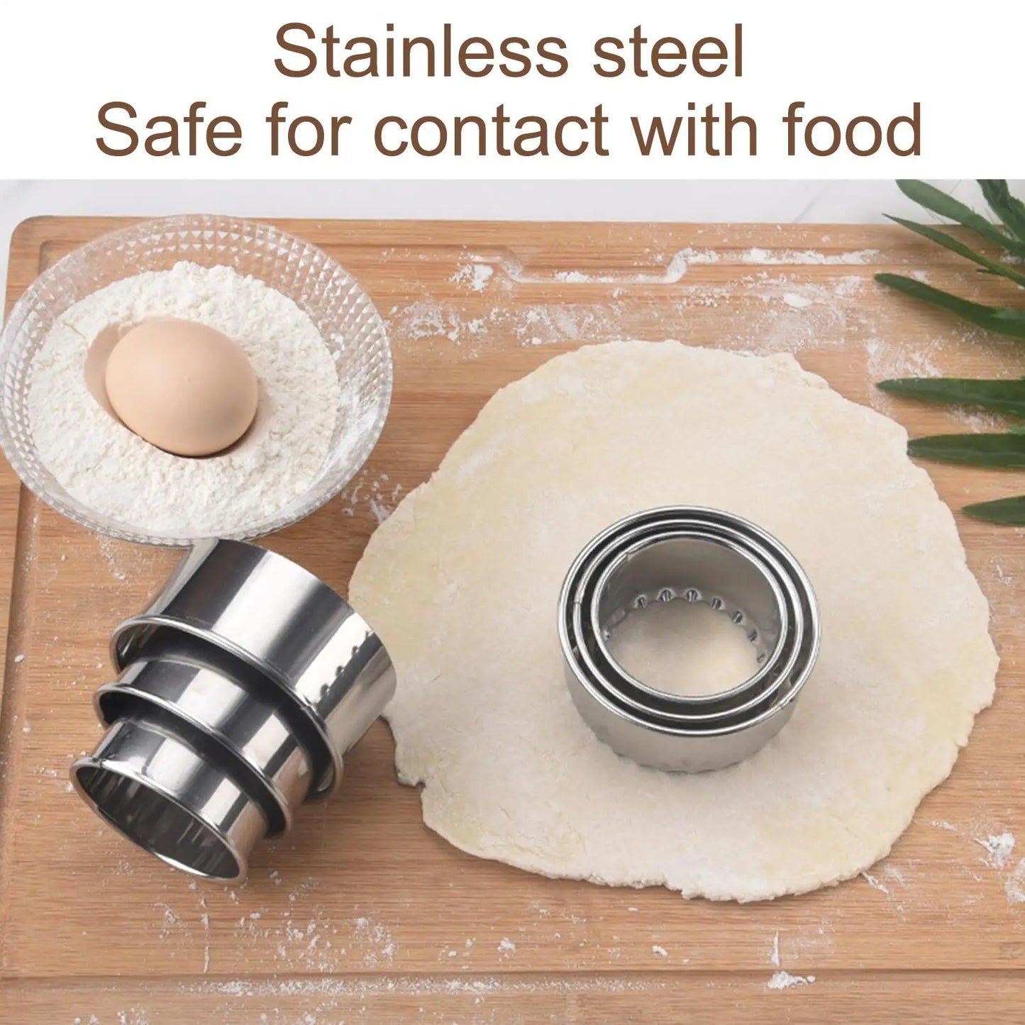 Stainless Steel Round Cookie Cutter & Mousse Ring Mold