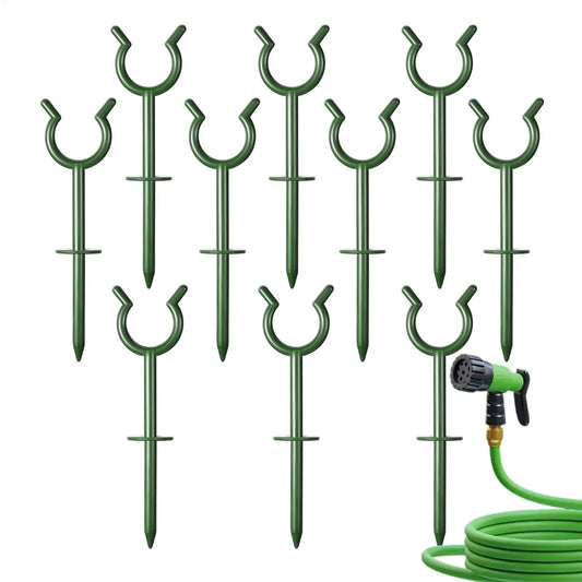 10-Pack Garden Hose Guide Stakes | Heavy Duty Plant Protection Garden Hose Guide Stakes Peaceful Pleasures Health and Wellness