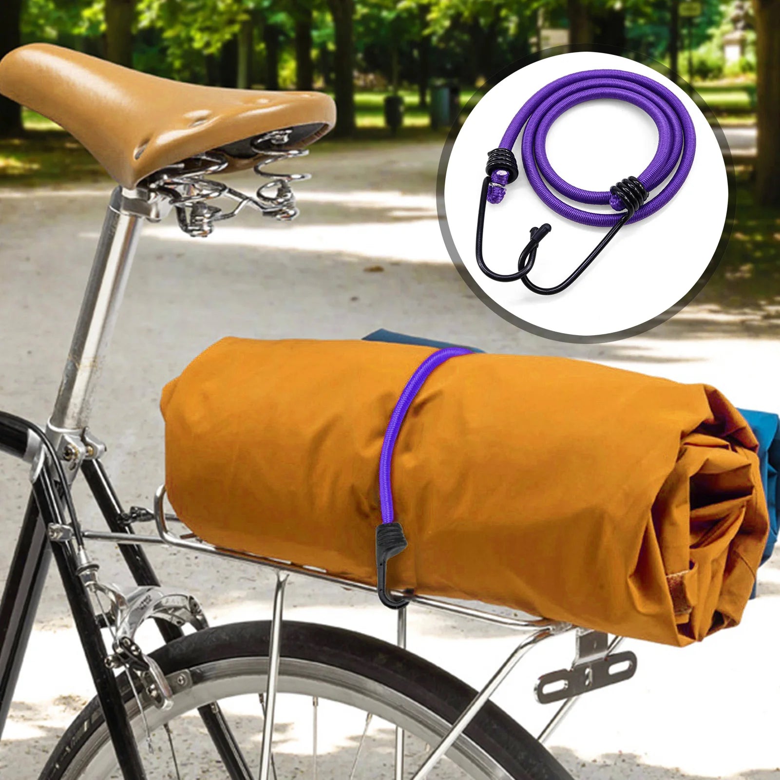 Bungee Cords with Hooks Portable Durable Binding Ropes Bungee Cords for Camping Luggage Roof Racks Car Tents Tarps Bikes Peaceful Pleasures Health and Wellness