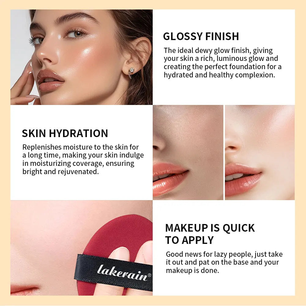 NEW Glow CC Cream Foundation Cushion Waterproof Long-lasting Brighten Foundation Cream Women Base Makeup Face Korean Cosmetics Peaceful Pleasures Health and Wellness
