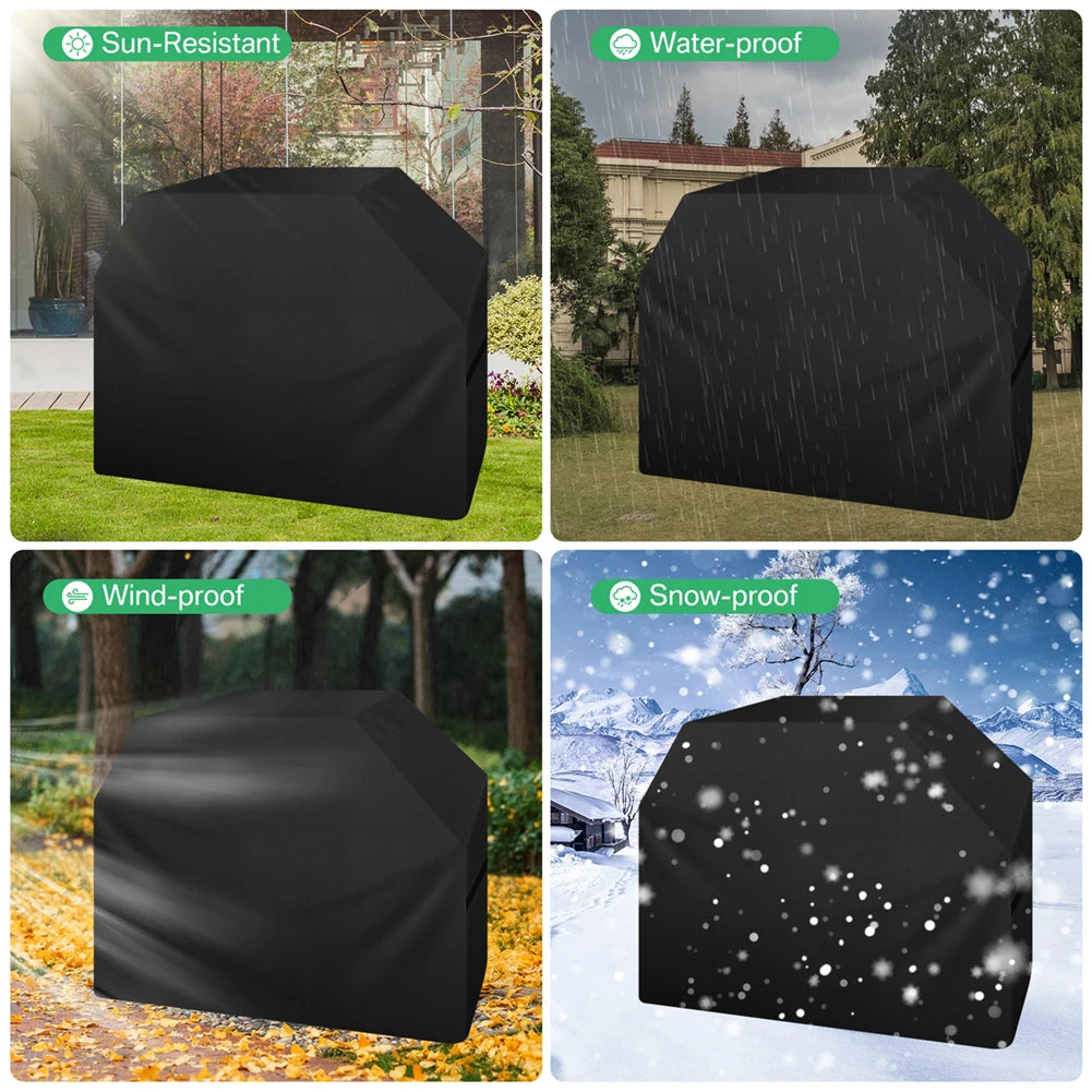 Waterproof BBQ Covers Barbecue Cover Gas Grill Cover for Grill Protection Windproof Dust Rip-proof UV Protection W/ Storage Bag Peaceful Pleasures Health and Wellness