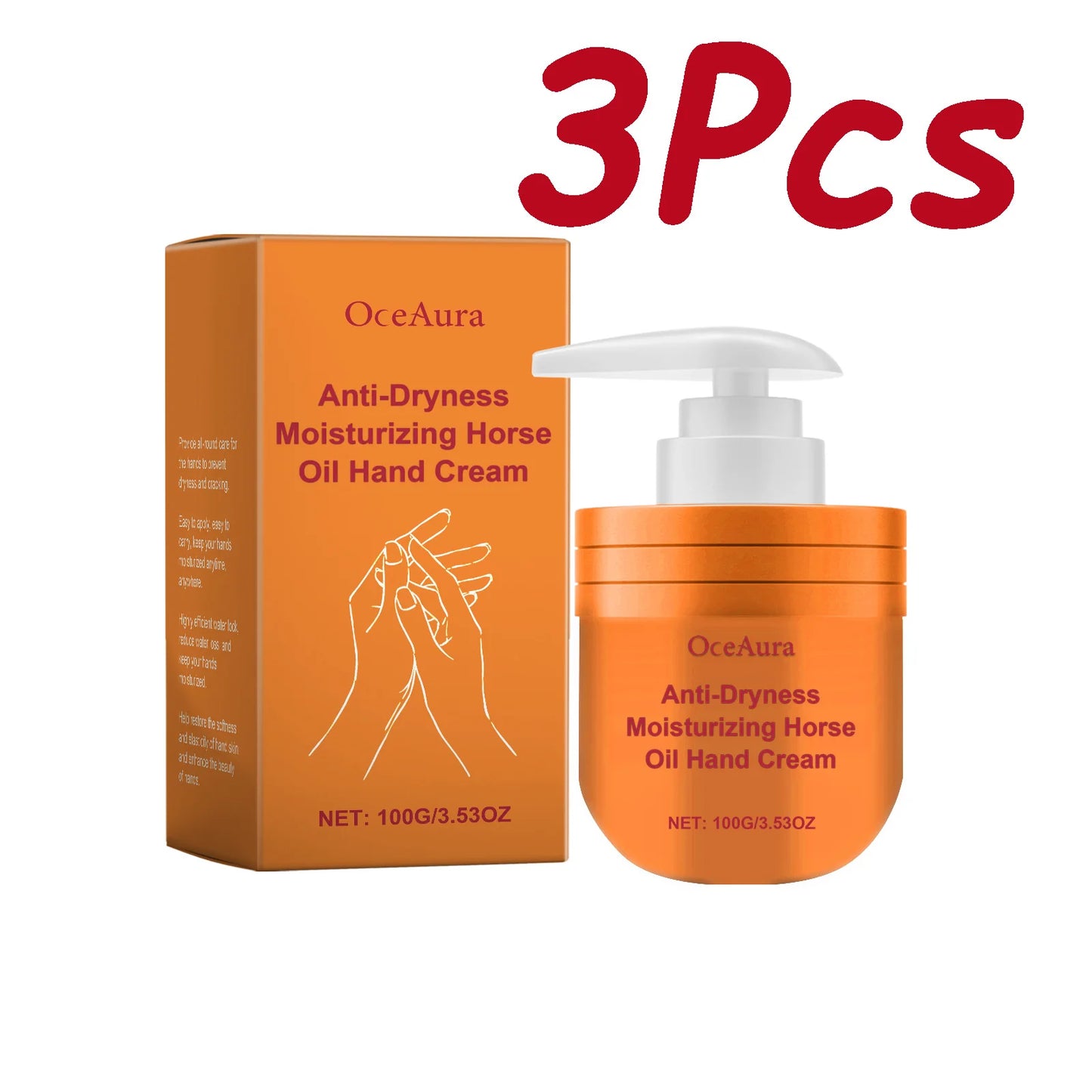 Horse Oil Hand Cream – Anti-Crack, Moisturizing & Brightening