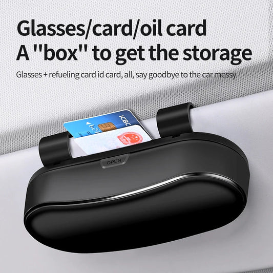 Car Sun Visor Glasses Holder – Clip-On Eyeglass Case Car Visor Organizer Oasis Select