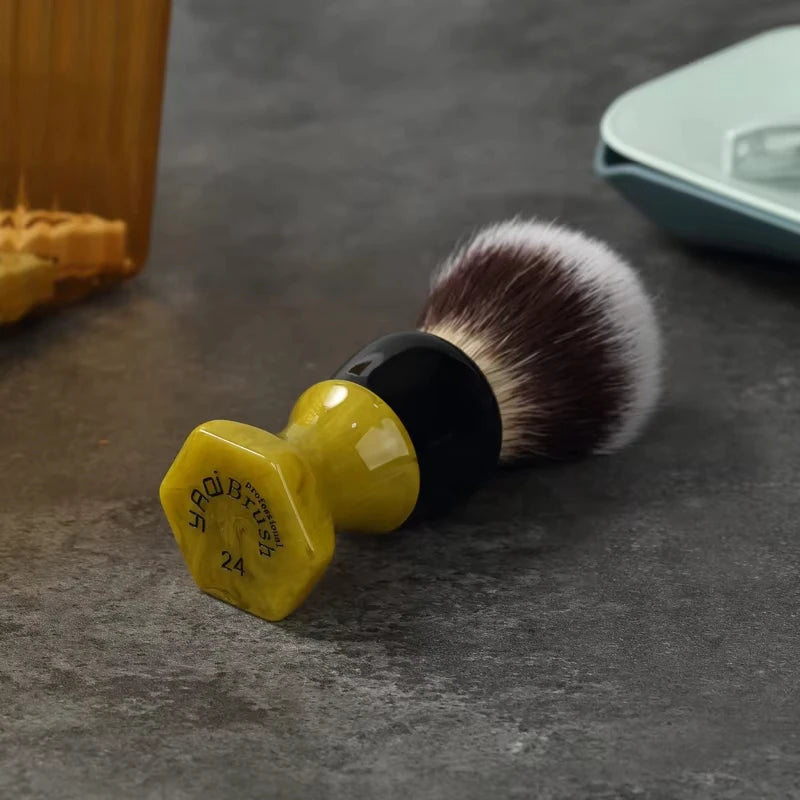YAQI New Ever-hopeful Cat's Whisker Synthetic Hair For Mens Wet Shaving Brush Retro Fashion Beard Care And Facial Shaving Tool Peaceful Pleasures Health and Wellness