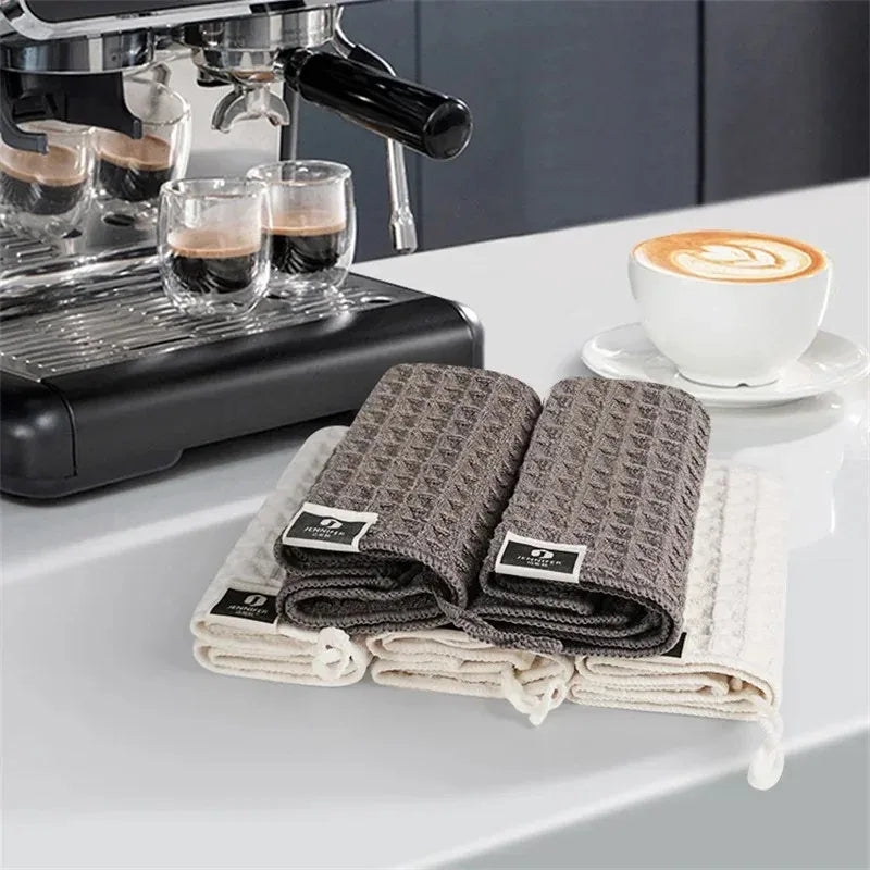 Coffee Bar Square Cleaning Towels Barista Cloth, Espresso Coffee Cleaning Accessories Soft Absorbent Kitchen Accessories Peaceful Pleasures Health and Wellness