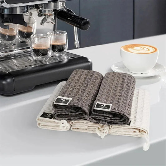 Coffee Bar Square Cleaning Towels Barista Cloth, Espresso Coffee Cleaning Accessories Soft Absorbent Kitchen Accessories Peaceful Pleasures Health and Wellness