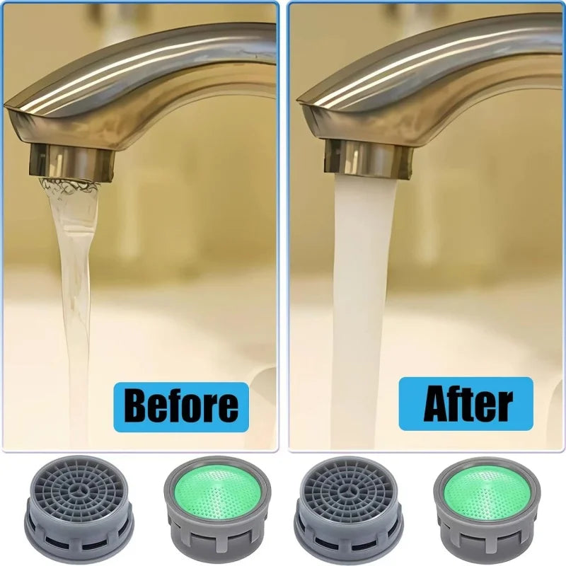 2-Pack Water-Saving Faucet Aerator Chrome Tap Filter Nozzle