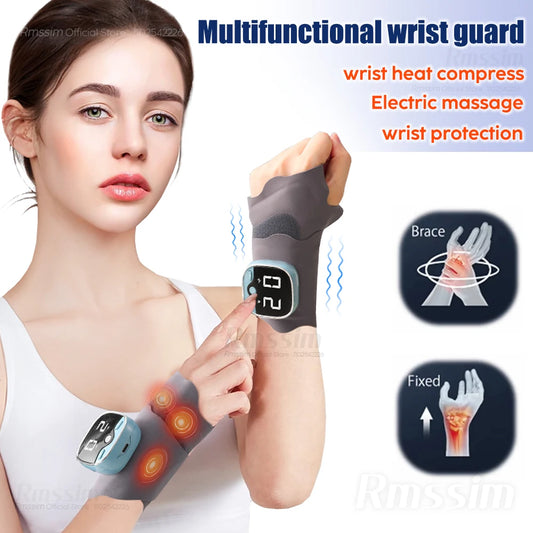EMS Heated Wrist Massager Brace – Compression Support EMS Wrist Massager Peaceful Pleasures Health and Wellness