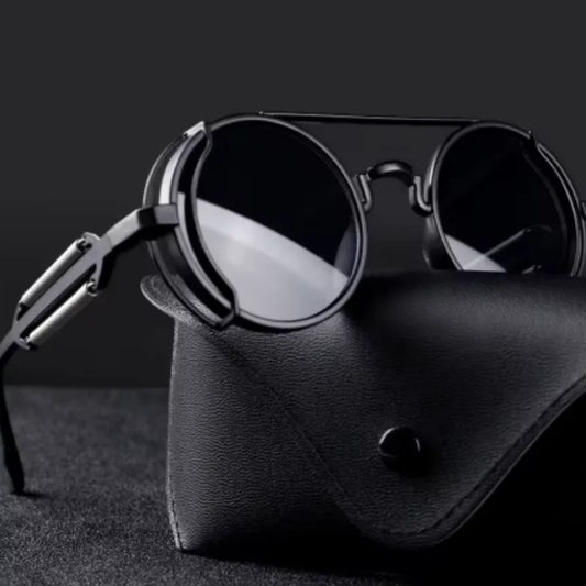High Quality Gothic Steampunk Sunglasses Polarized Men Women Vintage Round Metal Frame Sun Glasses Peaceful Pleasures Health and Wellness