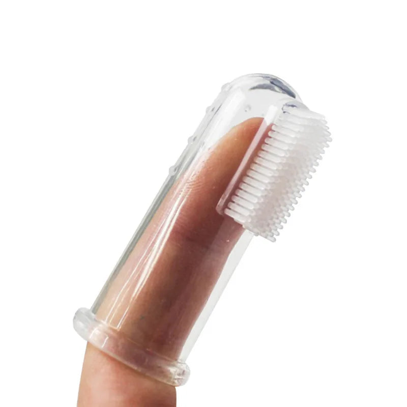 Silicone Pet Finger Toothbrush for Dogs & Cats – Soft Dental