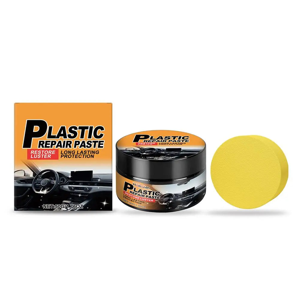Plastic Repair Paste Restore Luster Lasting Protection Car Interior Plastic Refurbishment Cream Wheel Wear Rust Cleaning Care Peaceful Pleasures Health and Wellness 1pcs
