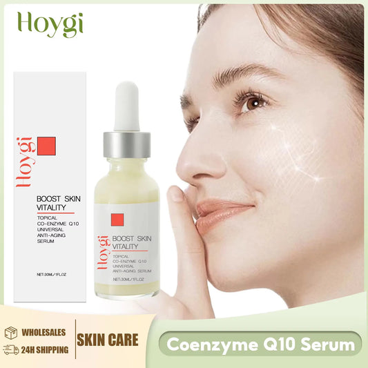 Q10 Coenzyme Face Serum Anti Aging Fade Fine Lines Firming Lifting Incrase Skin Elasticity Antioxidant Oil Control Facial Care Peaceful Pleasures Health and Wellness