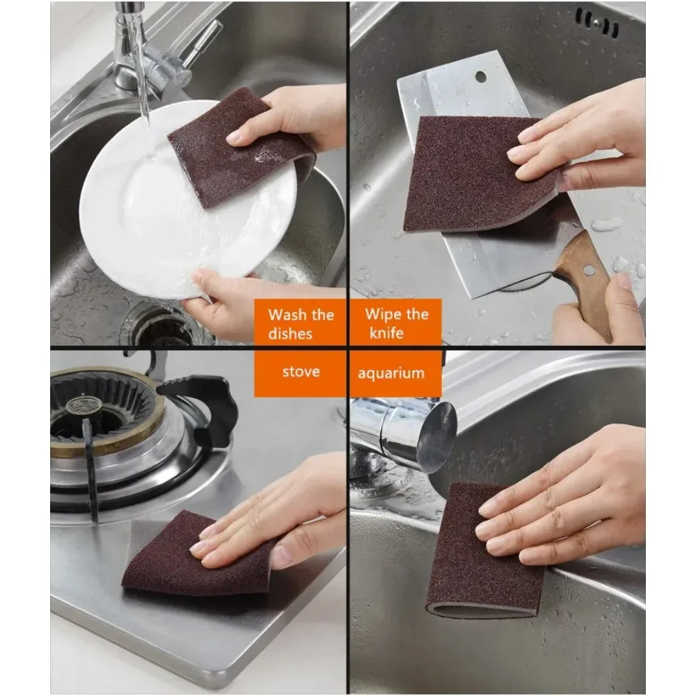 Nano Carborundum Kitchen Scouring Sponge Set | 5 or 10 Pcs