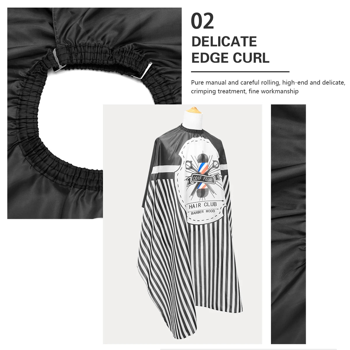 Barbertop Haircut Cloth Salon Waterproof Barber White Cape Hairdresser Apron Hair Cut Hairdress Gown Hairdressing Coat Peaceful Pleasures Health and Wellness