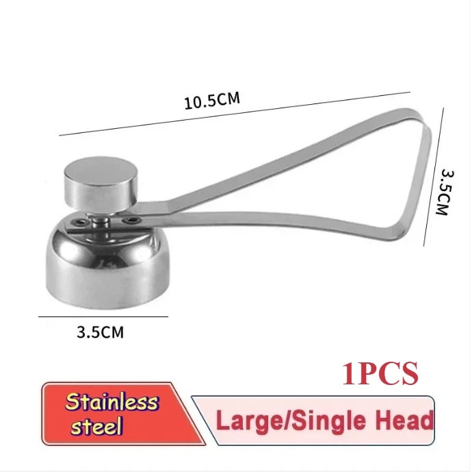 Stainless Steel Egg Cutter Opener, Kitchen Eggshell Cracker Topper Utensil for Boiled Eggs, Essential Kitchen Gadgets Peaceful Pleasures Health and Wellness 1PCS