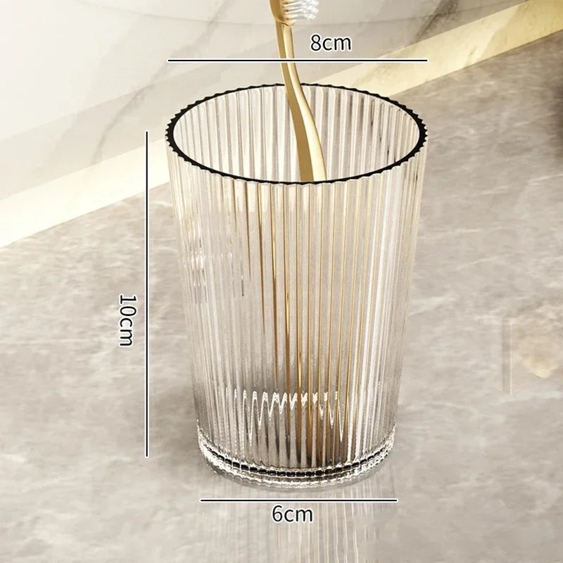 Acrylic Mouthwash Cup Toothbrush Bathroom Cup Light Luxury Style Bathroom Storage Accessories Toothbrush Holder Peaceful Pleasures Health and Wellness Transparent cup