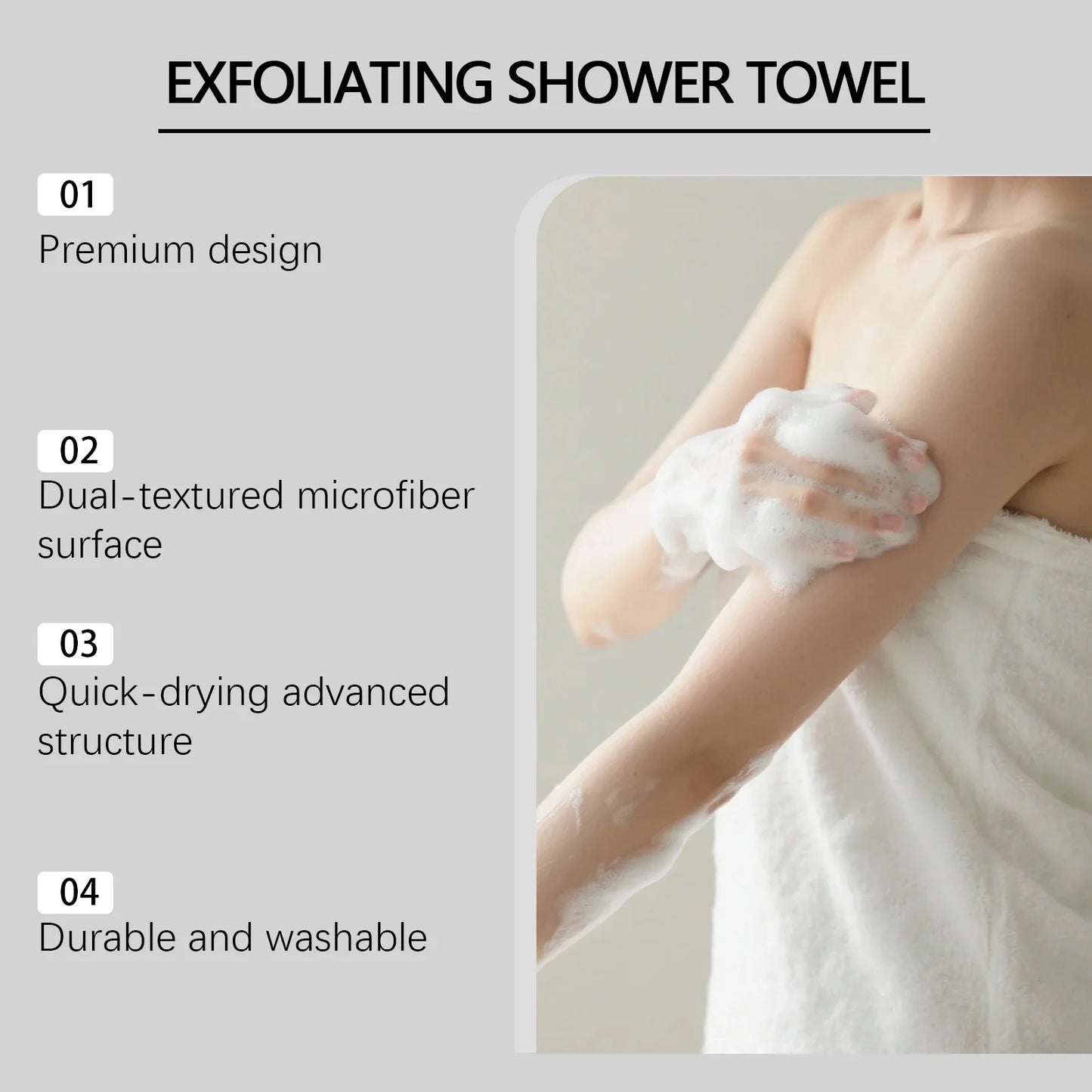 Exfoliating Towel – Gentle, Soft & Skin-Friendly Scrub Cloth