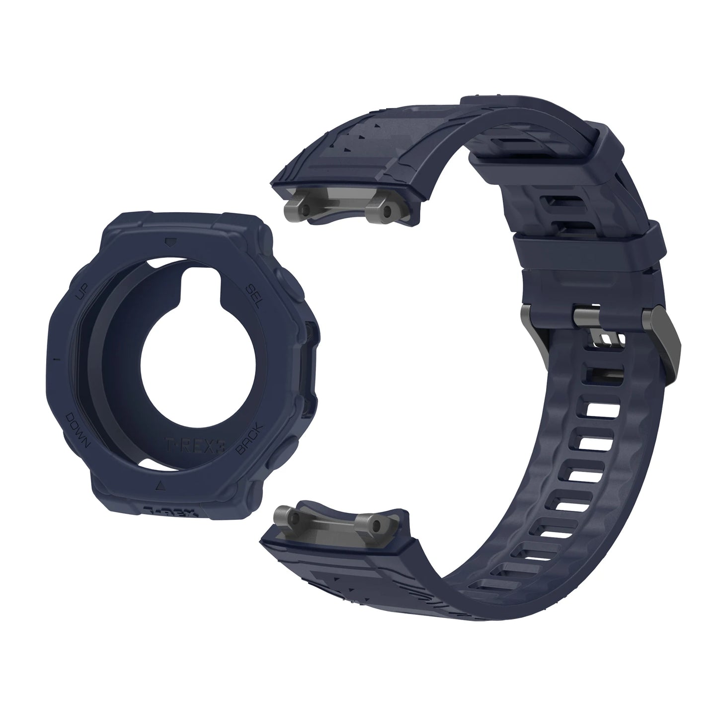 Silicone Watch Band & Case for Amazfit T-Rex 3 – Replacement
