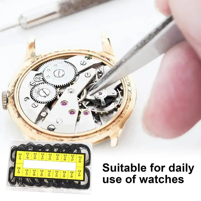 200Pcs Watch Back Case Rubber Waterproof O-Ring Gasket Repair Tools for Watchmaker Thickness 0.5Mm/0.6Mm High End Boxed Peaceful Pleasures Health and Wellness