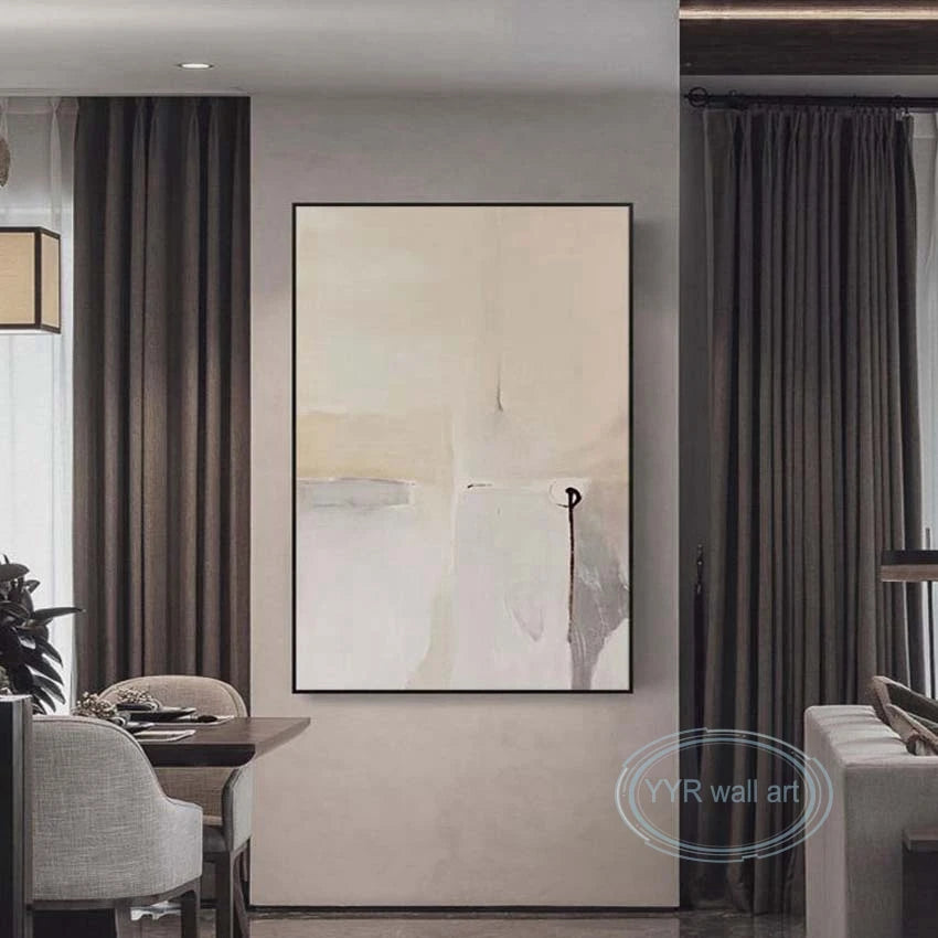 Gray Abstract Hand-Painted Oil Painting | Canvas Wall Art Hand-Painted Canvas Art Peaceful Pleasures Health and Wellness