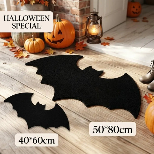 Halloween Bat Non-Slip Bath Mat – Spooky Witchy Floor Rug Decorative Bath Mat Peaceful Pleasures Health and Wellness