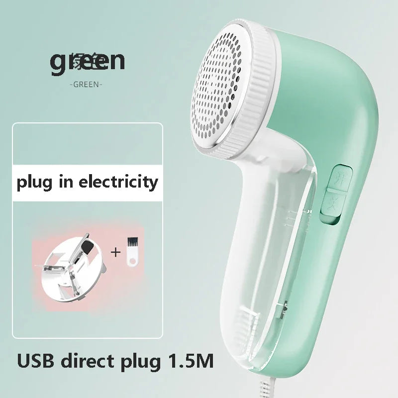 USB Electric Lint Remover & Fabric Shaver – 3-Blade Defuzzer