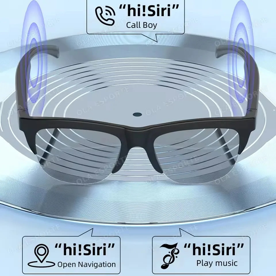 F02 Photosensitive Color Change Smart Glasses Bluetooth Voice Calls Control Music UV Polarized Sunglasses Headphone Smartglasses Peaceful Pleasures Health and Wellness