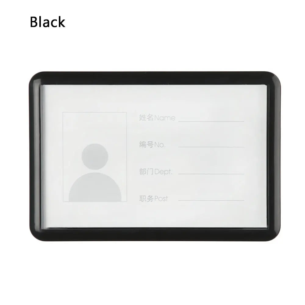 ID Badge Holder with Pin Clip | Name Tag & Card Case