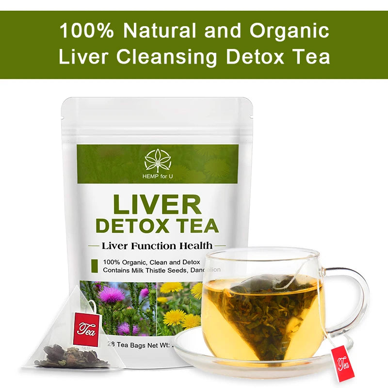 Liver Detox Herbal Tea – Organic Cleanse, Heat Clearing & Fat Metabolism Support | 42-Day Supply Peaceful Pleasures Health and Wellness