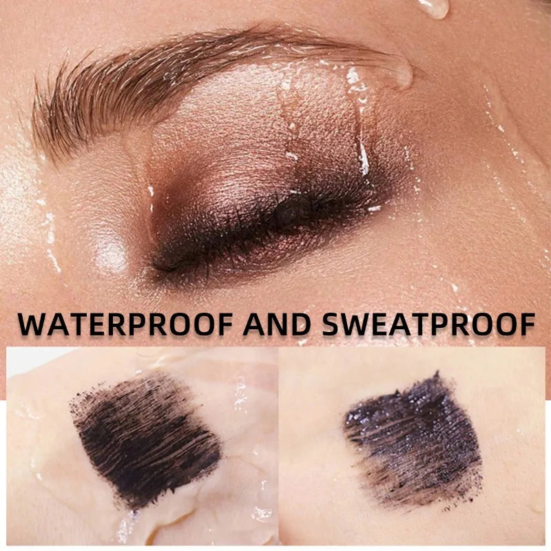 Black waterproof Mascara Lengthening Curling Black Lash Eyelash Extension Beauty Makeup Long-wearing Mascara Silk Fiber Mascara Peaceful Pleasures Health and Wellness