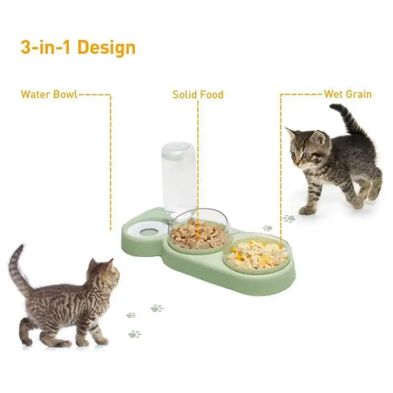 Pet Automatic Feeders 3 Bowl Water Dispenser Large-diameter Dog Basin
