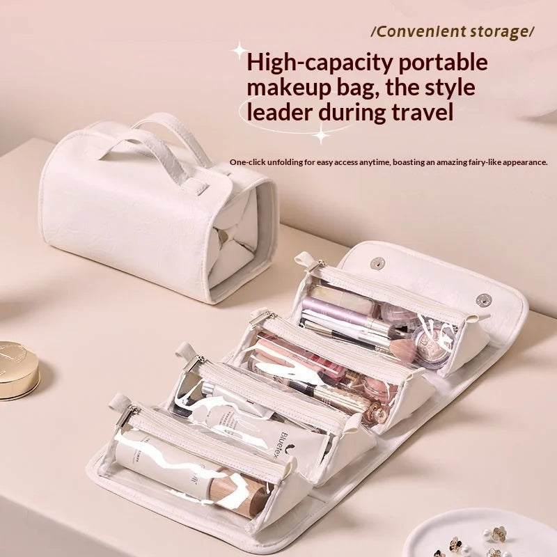 4-in-1 Waterproof Travel Makeup Organizer Bag | Large Capacity