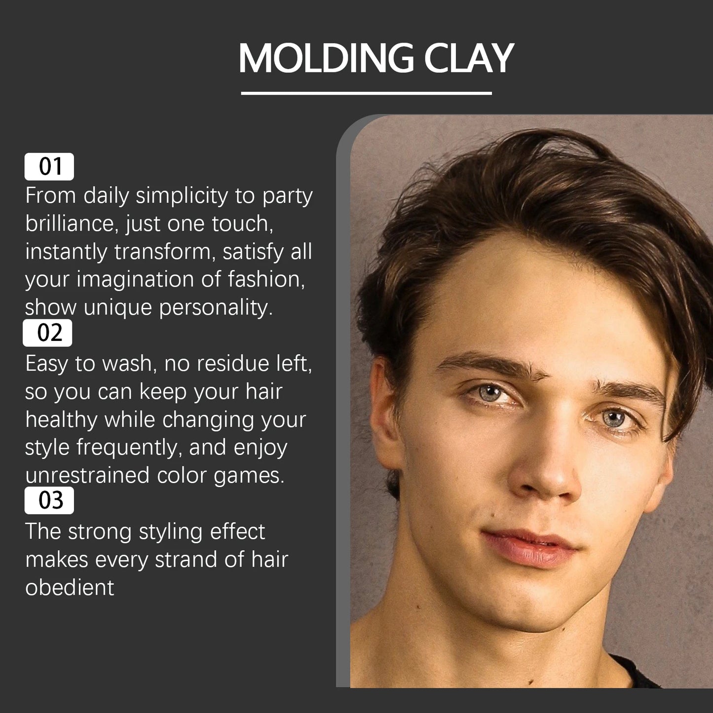 Men's Silver Hair Wax – Strong Hold, Color & Shine