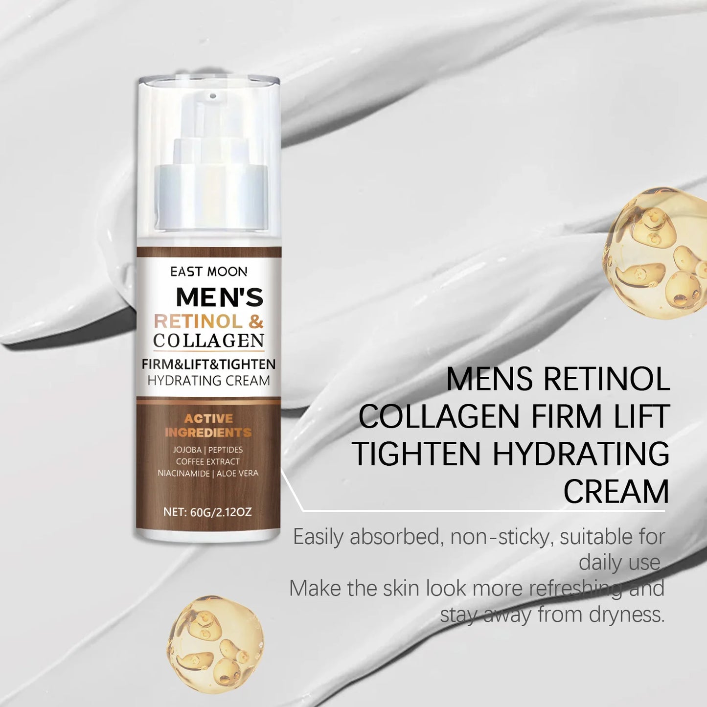 East Moon Men's Retinol Collagen Face Cream – Hydrate & Firm