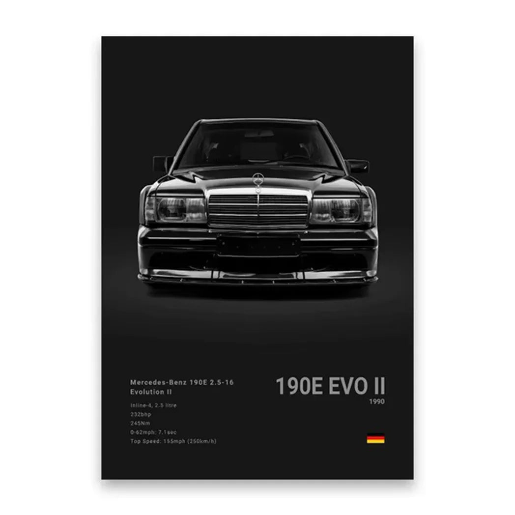 Famous Cars 918 GT3 G63 STO SLS Canvas Wall Art Print Poster Modern Home Decor Unframed Birthday Gift for Car Enthusiasts Peaceful Pleasures Health and Wellness
