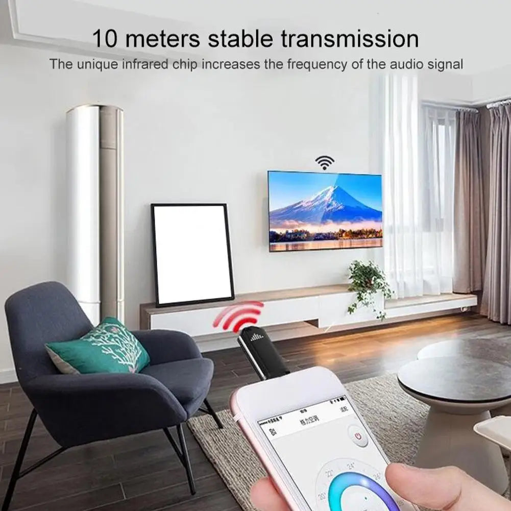 IR Appliances Wireless Infrared Remote Control Adapter Smart App Control Phone Infrared Transmitter For IPhone Android Phone Peaceful Pleasures Health and Wellness