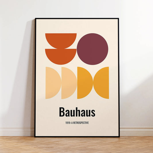 Modern Minimalist Bauhaus Canvas Wall Art Print | Home Decor Canvas Wall Art Print Peaceful Pleasures Health and Wellness G4276 30x40cm Unframed