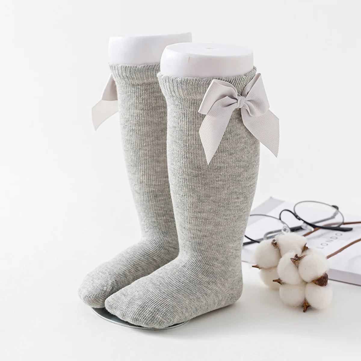 Girls Knee High Bowknot Socks | Toddler Kids Ages 0–6