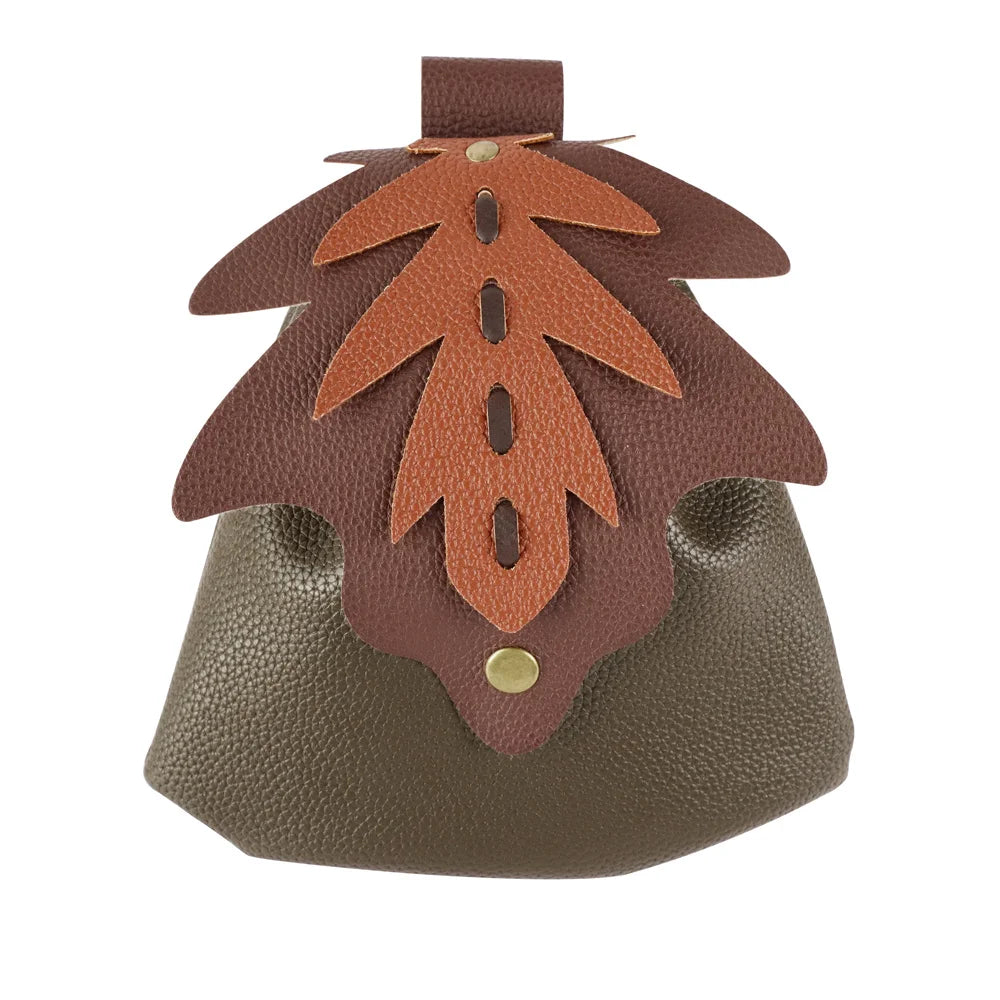 UYEE Medieval Belt Elf Leaf Waist Bag Renaissance Cosplay Copper Coin