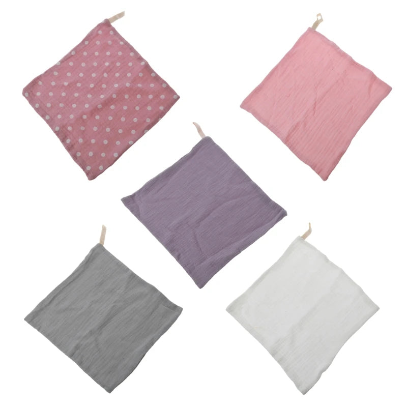 5-Pack Baby Cotton Gauze Washcloths – Soft Burp & Bath Towel