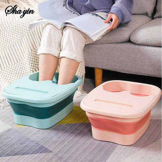 Foldable foot bath tub – portable, covered basin with ergonomic design, suitable for travel and home use Peaceful Pleasures Health and Wellness