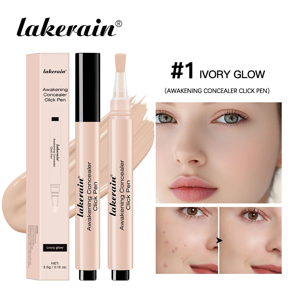 3 Colors Liquid Press Concealer Pen Detail Covering Acne Dark Circles Even Skin Tone Brightening Foundation Face Holding Makeup Peaceful Pleasures Health and Wellness 01