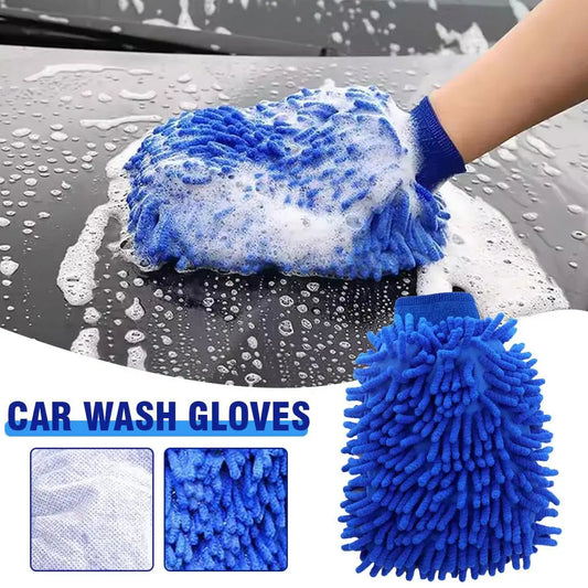 Car Wash Glove Coral Mitt Soft Anti-scratch for Car Wash Multifunction Thick Cleaning Glove Car Wax Detailing Brush Peaceful Pleasures Health and Wellness