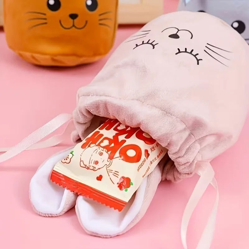 Easter Bunny Ears Velvet Drawstring Gift Bags – Party Favors