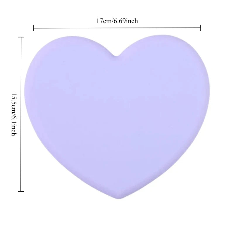 1pc Peach Shaped Silicone Insulation Pad Anti Scalding Korean Style High-temperature and Heat-resistant Pad Peaceful Pleasures Health and Wellness purple 17x15.5cm