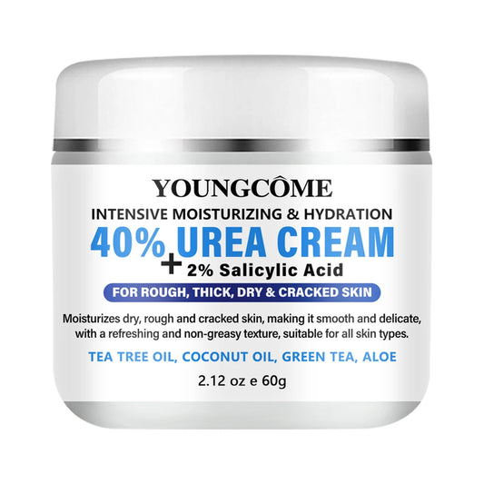 40% Foot Care Cream Ultra-hydrating Aloe Suitable for Rough Thick Dry and Cracked Skin Gentle Exfoliation Daily Skin Care Cream Peaceful Pleasures Health and Wellness 60g