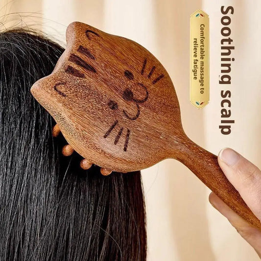 Sandalwood Scalp Massage Comb for Hair and Body Care Peaceful Pleasures Health and Wellness
